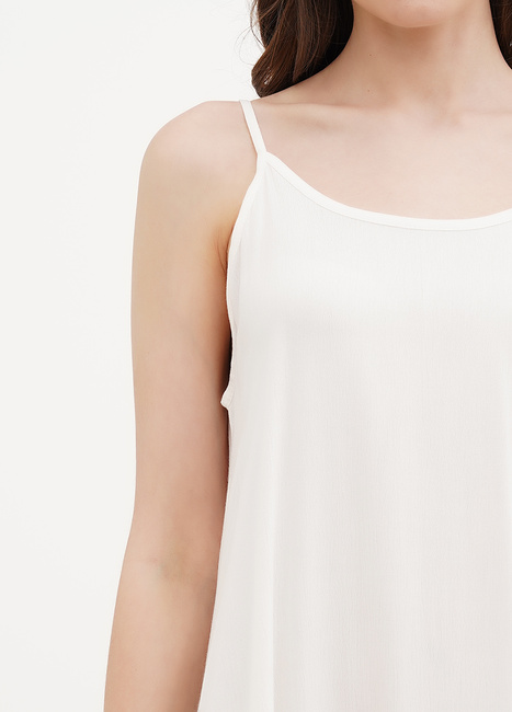 Жіночий білий сарафан EQUILIBRI артикул W451 011 000 White SS2025 Фото ракурс 4 - Жіночий білий сарафан EQUILIBRI артикул W451 011 000 White SS2025