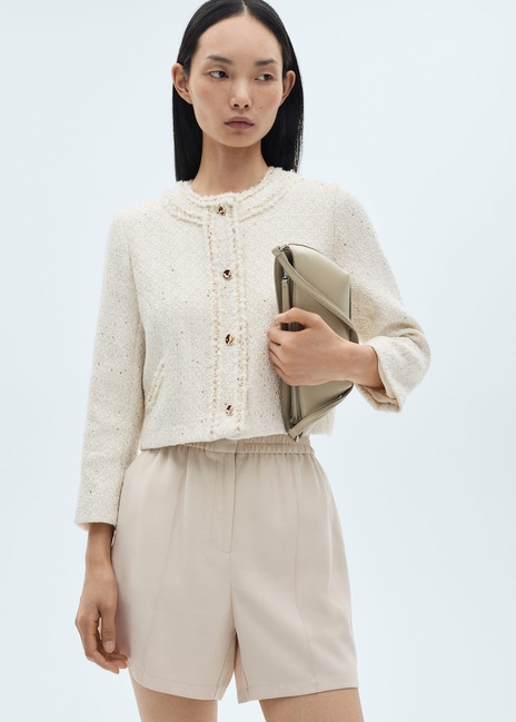 Фото ракурс 4 - Жіночі бежеві шорти Mango артикул 87080582 08 8 season