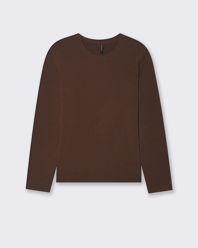 Фото ракурс 1 - Жіночий коричневий лонгслів Piazza Italia артикул 62314 chocolate brown FW2025