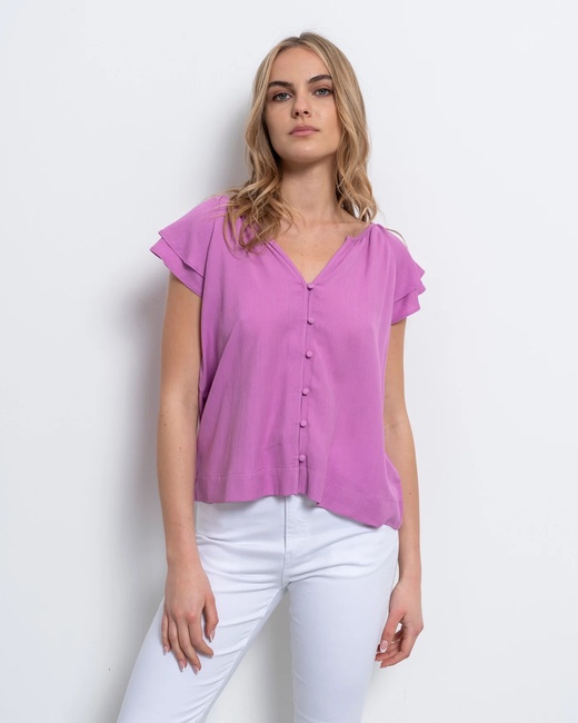 Фото ракурс 1 - Женская розовая блузка Piazza Italia артикул 50675 BEGONIA SS2025