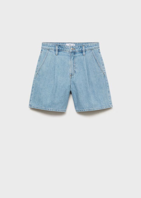 Жіночі блакитні шорти Mango артикул 17051515 TC 1 season Фото ракурс 3 - Жіночі блакитні шорти Mango артикул 17051515 TC 1 season