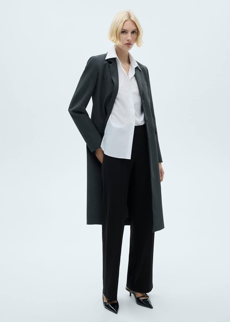 Женские черные брюки Mango артикул 87073279 99 8 season Фото ракурс 5 - Женские черные брюки Mango артикул 87073279 99 8 season