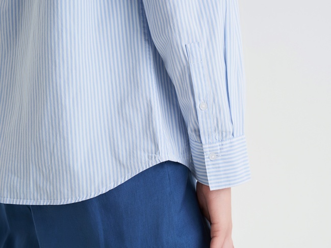 Фото ракурс 5 - Жіноча синя сорочка Benetton артикул 59T7DQ0BH 902 25A