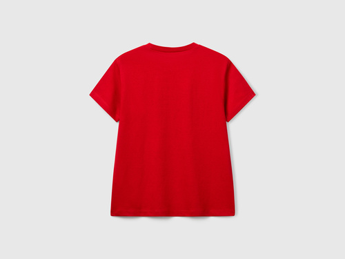 Фото ракурс 2 - Красная футболка Benetton для мальчиков артикул 3I1XC10Q4.G 29M 25A