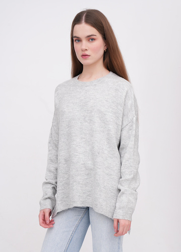 Фото ракурс 1 - Жіночий сірий светр EQUILIBRI артикул W342 082 000 Grey FW2025