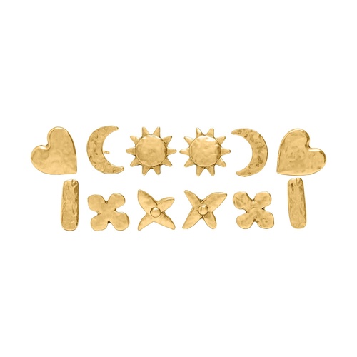 Фото ракурс 1 - Женские золотые серьги Parfois артикул 238738 _GD FW2025