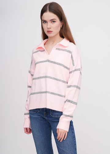 Фото ракурс 1 - Жіночий рожевий светр EQUILIBRI артикул BW342001 001 Pink FW2025