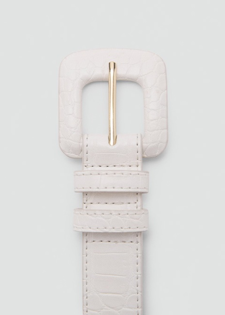 Жіночий молочний ремінь Mango артикул 17051131 05 1 season Фото ракурс 3 - Жіночий молочний ремінь Mango артикул 17051131 05 1 season