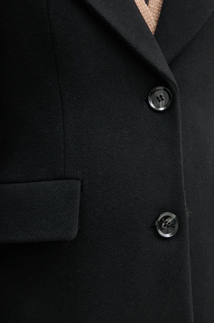 Фото ракурс 4 - Жіноче чорнe пальто Sisley артикул 2JJYLN04Z 700 25A
