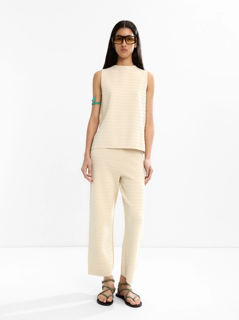 Фото ракурс 4 - Жіночі бежеві штани Parfois артикул 232381 _BG SS2025