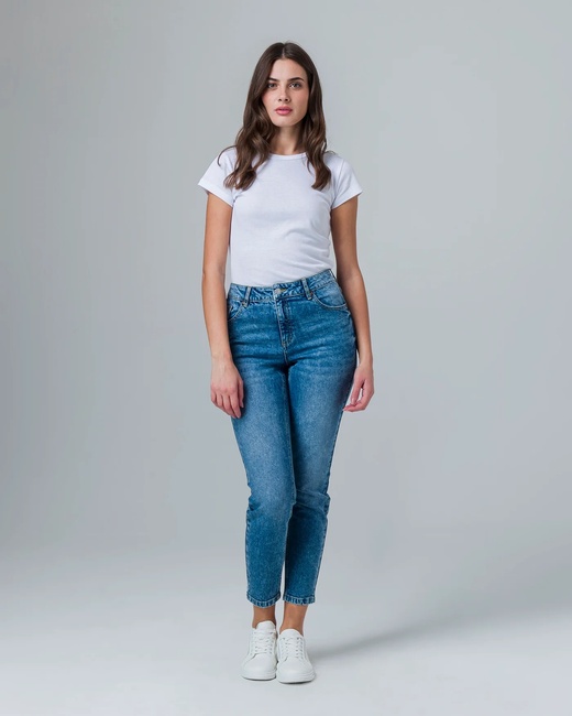 Фото ракурс 3 - Жіночі сині джинси Piazza Italia артикул 31633 Denim SS2025