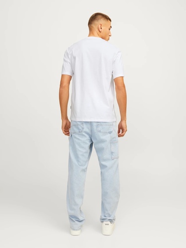 Фото ракурс 2 - Чоловіча біла футболка Jack & Jones артикул 12262662 bright white FW2024