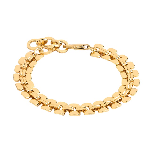 Женский золотой браслет Parfois артикул 228235 _GD FW2025 Фото ракурс 1 - Женский золотой браслет Parfois артикул 228235 _GD FW2025