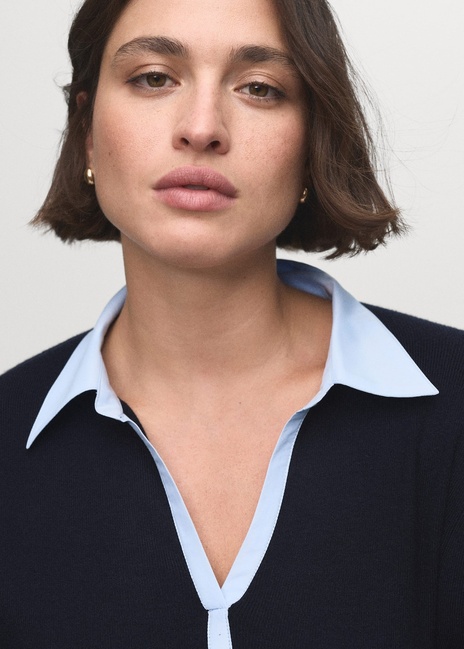 Жіночий синій джемпер Mango артикул 17005828 56 1 season Фото ракурс 6 - Жіночий синій джемпер Mango артикул 17005828 56 1 season