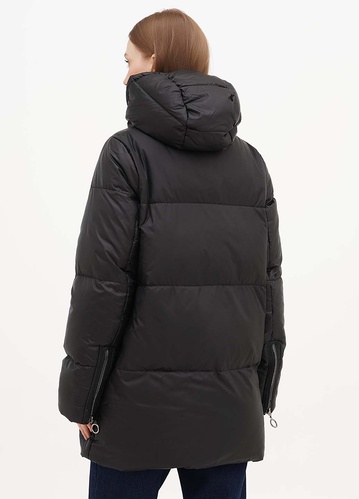 Фото ракурс 2 - Женская чёрная куртка EQUILIBRI артикул NV Jacket Zax Black FW2024