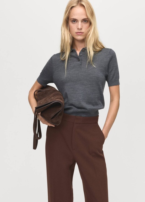 Жіночі коричневі брюки Mango артикул 17096743 32 1 season Фото ракурс 4 - Жіночі коричневі брюки Mango артикул 17096743 32 1 season