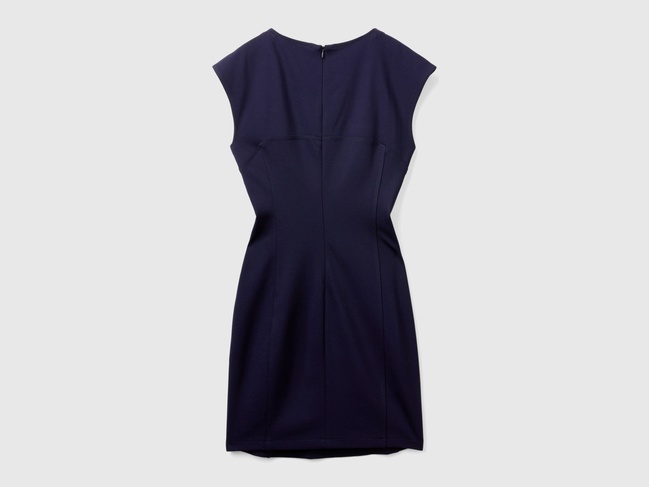 Женское синее платье Benetton артикул 47CKDV0A2 016 24A Фото ракурс 3 - Женское синее платье Benetton артикул 47CKDV0A2 016 24A