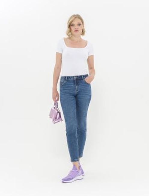 Фото ракурс 4 - Жіночі сині джинси Piazza Italia  артикул 07402 Denim SS2024