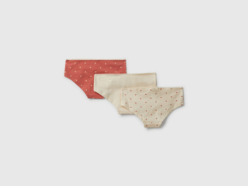 Фото ракурс 2 - Бежево-оранжевые трусы Benetton для девочек артикул 37CY0S02R 61H 25A