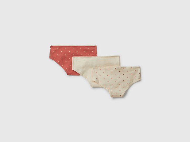 Бежево-оранжевые трусы для девочек Benetton артикул 37CY0S02R 61H 25A Фото ракурс 2 - Бежево-оранжевые трусы для девочек Benetton артикул 37CY0S02R 61H 25A