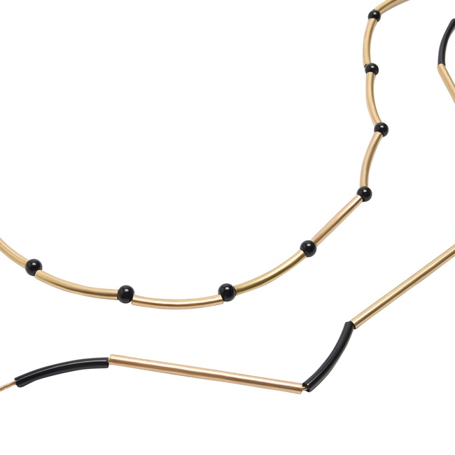 Жіноче золото-чорнe намисто Parfois артикул 239037 _BK FW2025 Фото ракурс 2 - Жіноче золото-чорнe намисто Parfois артикул 239037 _BK FW2025