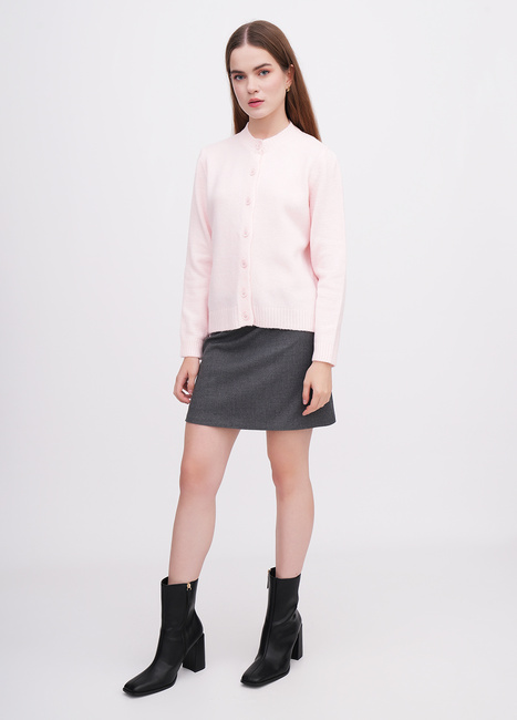 Женская серая юбка EQUILIBRI артикул BW491013 200 Grey FW2025 Фото ракурс 3 - Женская серая юбка EQUILIBRI артикул BW491013 200 Grey FW2025