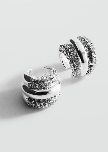 Фото ракурс 1 - Женские серебряные серьги Mango артикул 27031223 PL 2 season