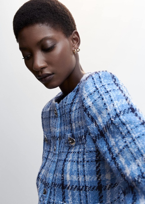 Фото ракурс 6 - Женская голубая куртка Mango артикул 47024041 52 4 season