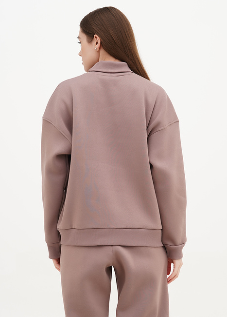 Фото ракурс 2 - Женский коричневый свитшот EQUILIBRI артикул KP FL Sweat N CAPPUCCINO FW2023