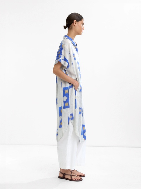 Жіноча блакитно-молочна сукня Parfois артикул 234102 _BM FW2025 Фото ракурс 3 - Жіноча блакитно-молочна сукня Parfois артикул 234102 _BM FW2025