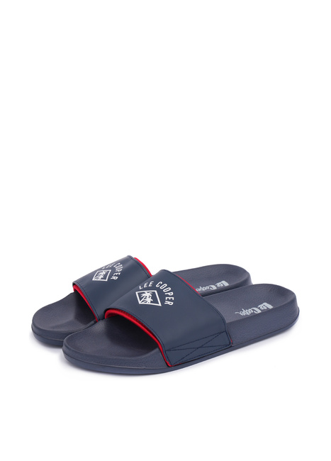 Фото ракурс 1 - Чоловічі сині слайдери Lee Cooper артикул LCM251-9019 NAVY FW2025