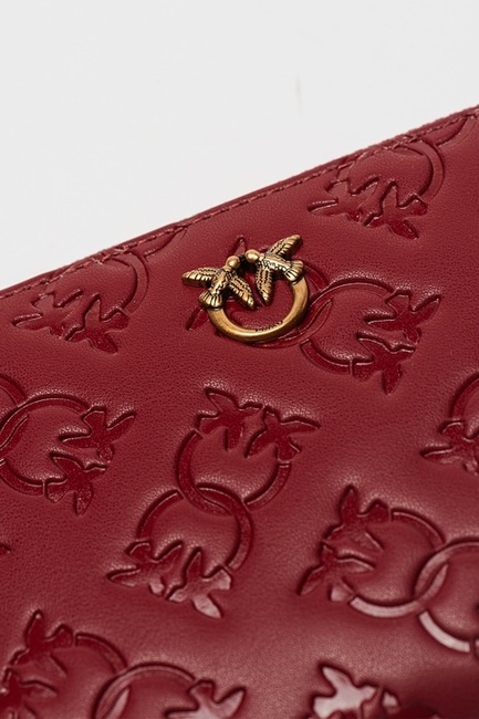 Фото ракурс 3 - Женский бордовый кошелёк Pinko артикул 100249-A1YB Y1HQ FW2025