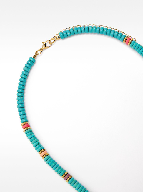 Фото ракурс 3 - Женское бирюзовое ожерелье Parfois артикул 232134 _BM SS2025