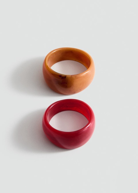 Фото ракурс 3 - Жіночий помаранчево-червоний браслет Mango артикул 17081132 08 1 season