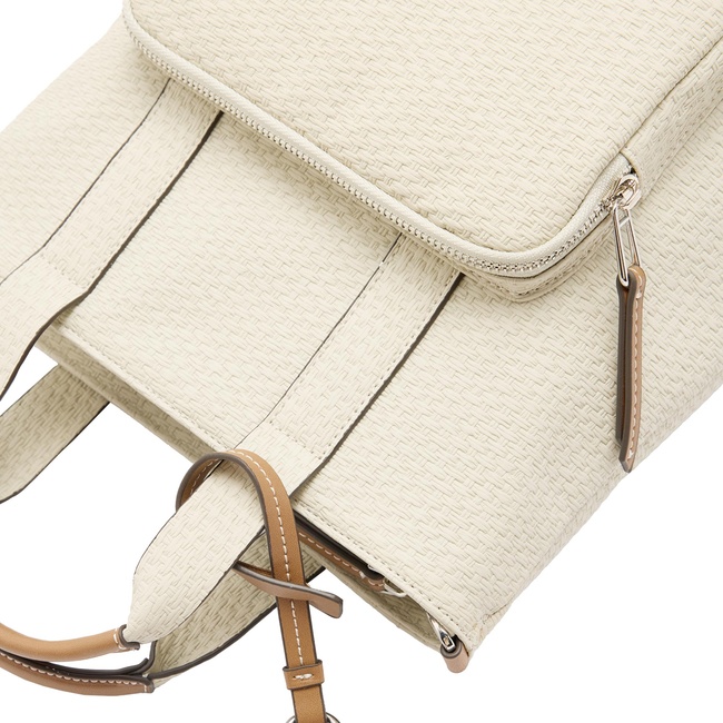 Жіночий молочний рюкзак Parfois артикул 230397 _EC SS2025 Фото ракурс 3 - Жіночий молочний рюкзак Parfois артикул 230397 _EC SS2025