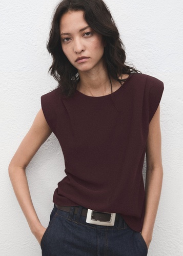 Фото ракурс 1 - Жіноча коричнева блузка Mango артикул 17095803 32 1 season