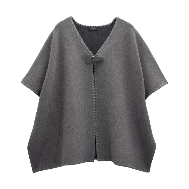 Фото ракурс 5 - Жіноче сірe пончо Parfois артикул 239737 _GY FW2025