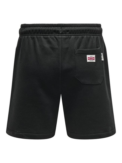 Мужские черные шорты ONLY & SONS артикул 22033198 Jet black SS2025 Фото ракурс 2 - Мужские черные шорты ONLY & SONS артикул 22033198 Jet black SS2025