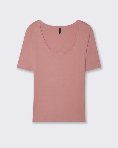 Фото ракурс 1 - Жіноча рожева футболка Piazza Italia артикул 62254 POWDER PINK FW2025