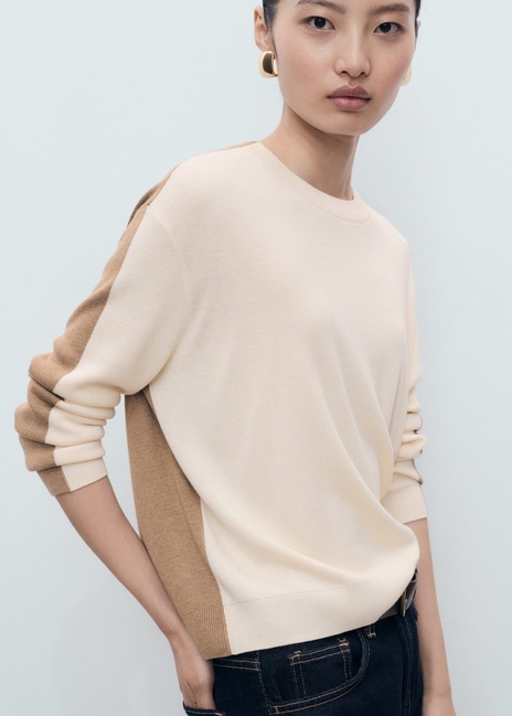 Фото ракурс 1 - Женский молочный джемпер Mango артикул 17005821 05 1 season