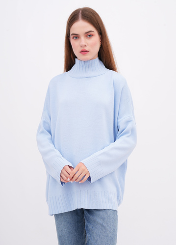 Фото ракурс 1 - Жіночий синій светр EQUILIBRI артикул W342 057 000 Blue FW2025