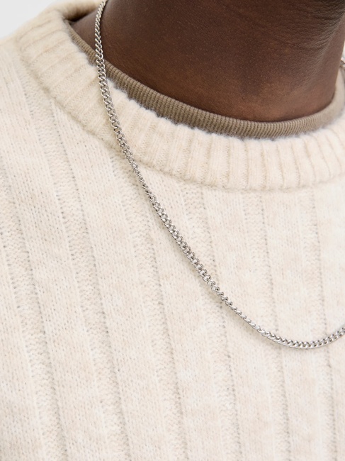 Мужской бежевый свитер Jack & Jones артикул 12278903 moonbeam FW2025 Фото ракурс 6 - Мужской бежевый свитер Jack & Jones артикул 12278903 moonbeam FW2025