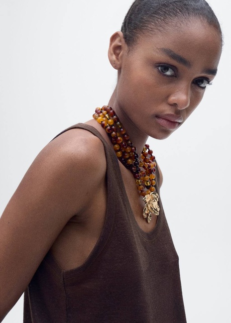 Фото ракурс 5 - Жіночий коричневий топ Mango артикул 87067165 30 8 season