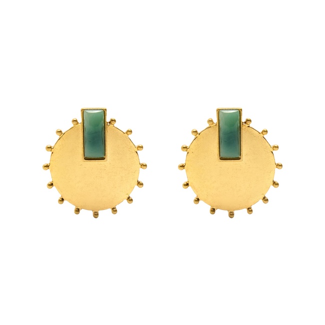 Жіночі золоті сережки Parfois артикул 237459 _MT FW2025 Фото ракурс 1 - Жіночі золоті сережки Parfois артикул 237459 _MT FW2025