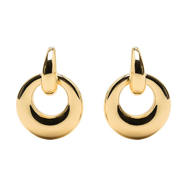 Жіночі золоті сережки Parfois артикул 233350 _GD FW2025 Фото ракурс 1 - Жіночі золоті сережки Parfois артикул 233350 _GD FW2025