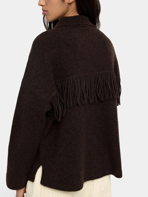 Фото ракурс 2 - Женский коричневый кардиган Parfois артикул 241221 _BN FW2025