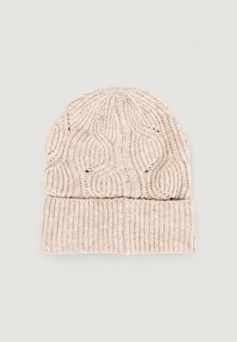 Фото ракурс 2 - Жіноча бежева шапка Only артикул 15350756 Humus FW2025