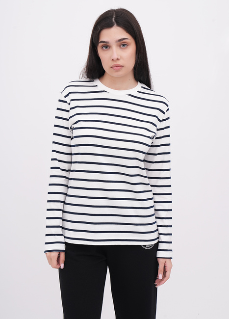 Женский белый лонгслив EQUILIBRI артикул W215 021 000 White FW2025 Фото ракурс 1 - Женский белый лонгслив EQUILIBRI артикул W215 021 000 White FW2025