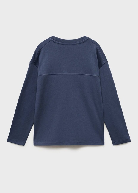 Фото ракурс 3 - Жіночий синій лонгслів Mango артикул 17054418 57 1 season