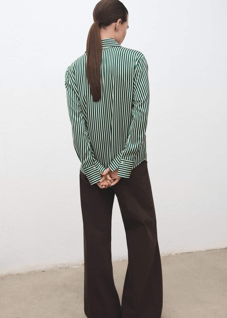 Фото ракурс 2 - Жіноча зелена сорочка Mango артикул 17087805 43 1 season